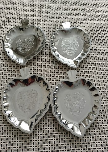 Nakış Desenli Parlak Altın Tabak Seti - Görsel 4