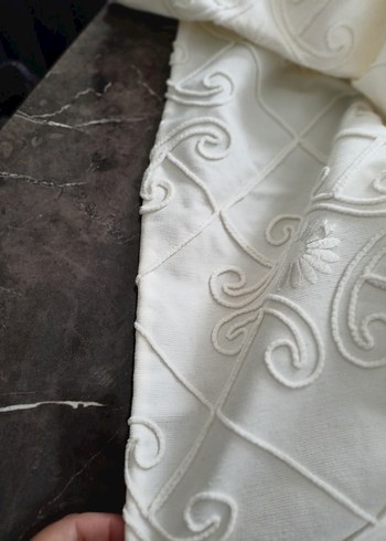 Geleneksel Beyaz Nakışlı Masa Örtüsü - Görsel 6