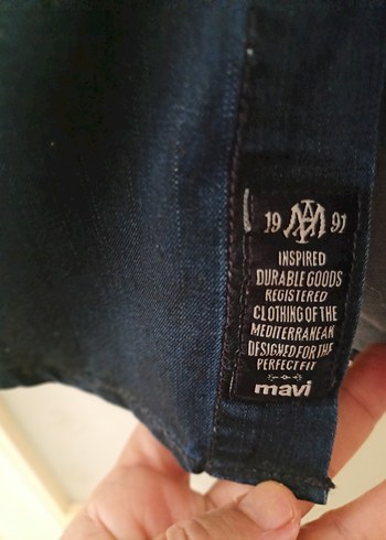 ORJİNAL MAVİ KOT Erkek Lacivert Denim Gömlek - Görsel 5