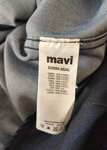 ORJİNAL MAVİ KOT Erkek Lacivert Denim Gömlek - Görsel 7