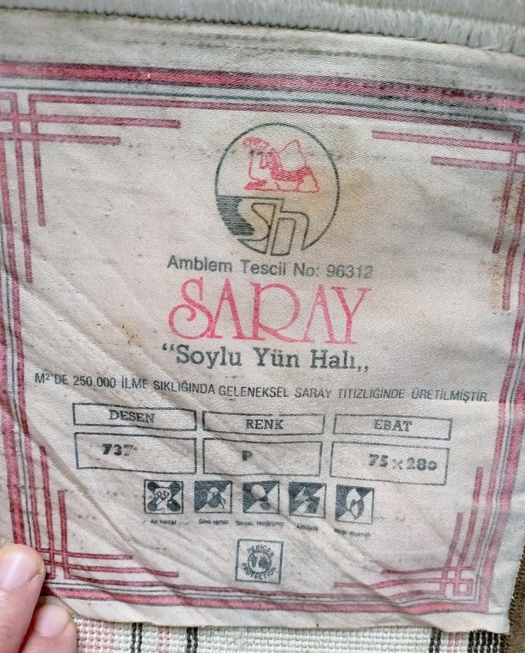 SARAY YÜN DOKUMA HALI 75 X 2.80 - Görsel 4