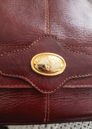 Beden bordo Renk Bordo Deri Vintage Kadın Çanta