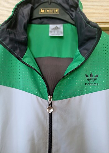 Adidas Adidas ORJİNAL Yeşil Gri Fermuarlı Ceket