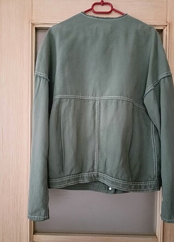 m Beden yeşil Renk Zara orjinal Y2k kot ceket