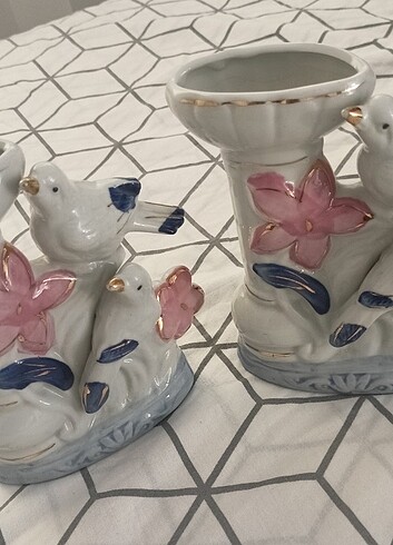 2 li vintage porselen vazo