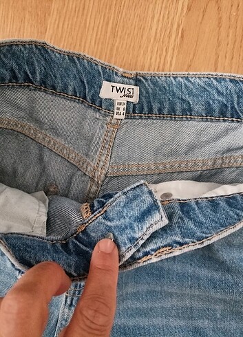 xs Beden mavi Renk TWİST MOM JEANS