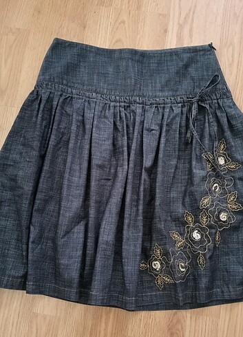 American Vintage Y2K VİNTAGE İŞLEMELİ KOT ETEK