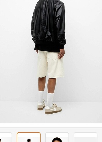 pull and bear siyah basic suni deri bomber ceket