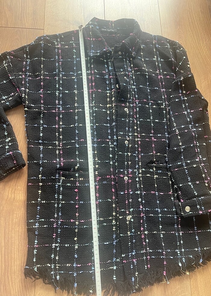 Tuvit kumaş ceket & hırka - Görsel 5