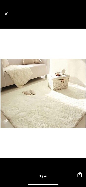 Dream House peluş halı yumuşak krem