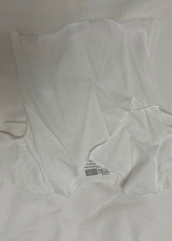 3 adet Beyaz yeni doğan atlet bağcıklı - Görsel 4