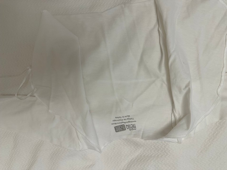 3 adet Beyaz yeni doğan atlet bağcıklı - Görsel 3