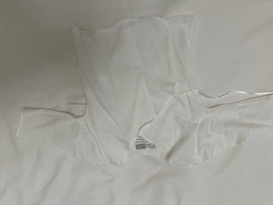 3 adet Beyaz yeni doğan atlet bağcıklı - Görsel 4