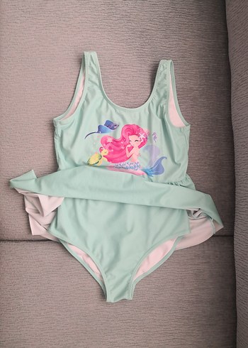 LC Waikiki LCW Turkuaz Baskılı Kız Çocuk Mayo