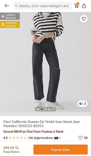 Mavi marka gri jean 23/31