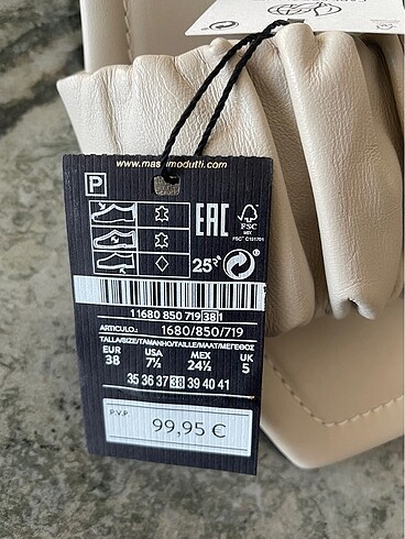 38 Beden ten rengi Renk Massimo Dutti Kadın Terlik