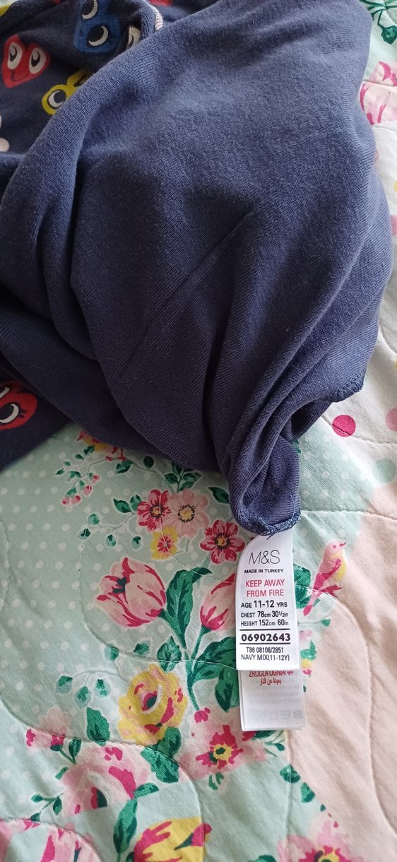 Marks & Spencer Renkli Desenli Kız Çocuk Pijama Takımı - Görsel 4