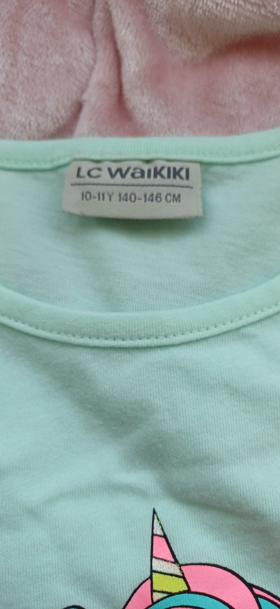 LCW Kız Çocuk Unicorn Baskılı Tişört 9-10 yaş - Görsel 3
