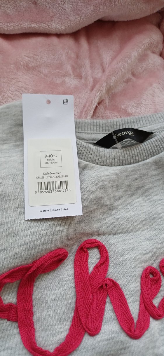 Gri Uzun Kollu Baskılı Kız Çocuk Sweatshirt - Görsel 2