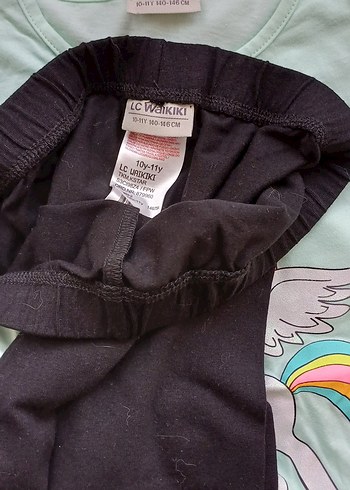 Kız Çocuk Renkli Baskılı Pamuk ikili takım LCW 10-11 yaş - Görsel 4