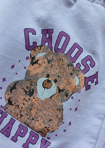 Kız Çocuk Kahverengi Peluş Detaylı Sweatshirt - Görsel 2