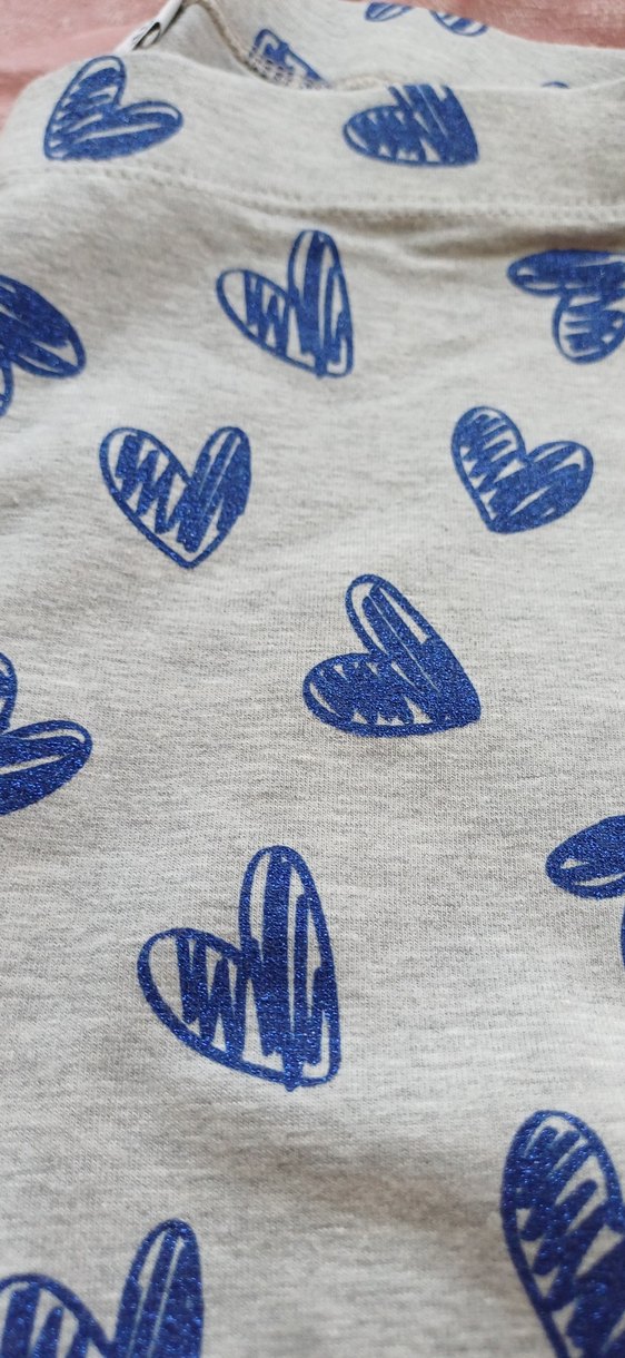 Kızlar için Baskılı Gri Pamuklu Tayt 8-9 yaş - Görsel 3