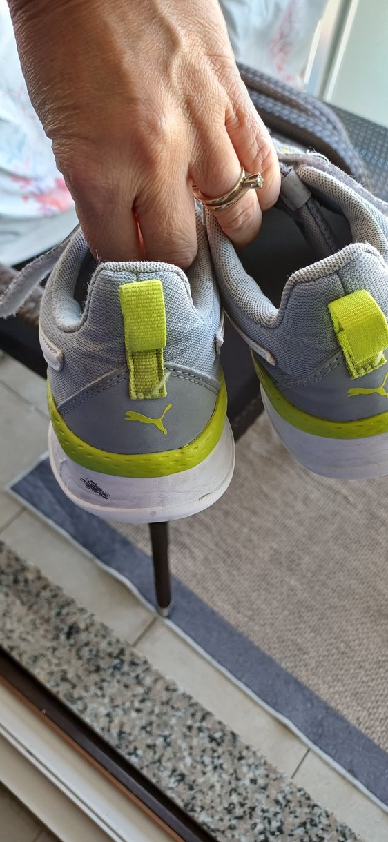 Gri Erkek Kız  Çocuk Spor Ayakkabısı Cırt Cırtlı - Görsel 3