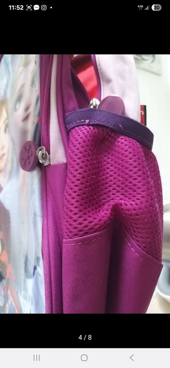 Mor Frozen Temalı Çocuk  ilkokul  Çantası - Görsel 4