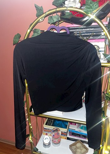 Trendyolmilla Dik Yaka Drapeli Bluz - Görsel 6