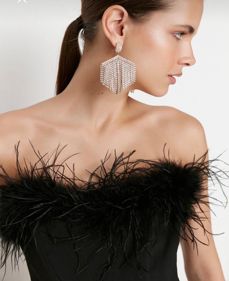 Siyah Otrişli Astarlı Crop Büstiyer - Görsel 3