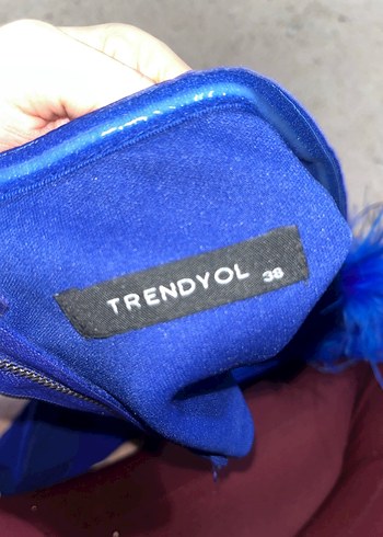 Saks Mavisi Otrişli Astarlı Crop - Görsel 6