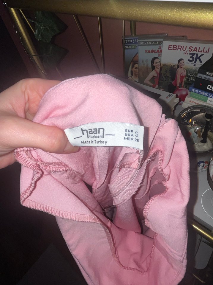 Pembe Mini Kemerli Şort Etek - Görsel 3