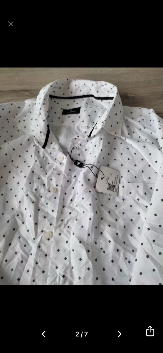 Erkek Beyaz Düğmeli Uzun Kollu Gömlek - Görsel 3