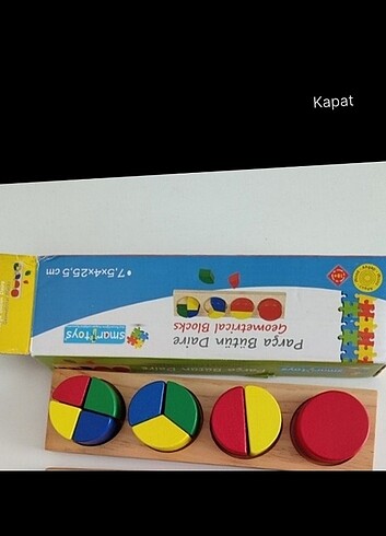 Ahşap puzzle geometrik şekiller