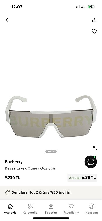 BURBERRY HOLOGRAM GOZLUK