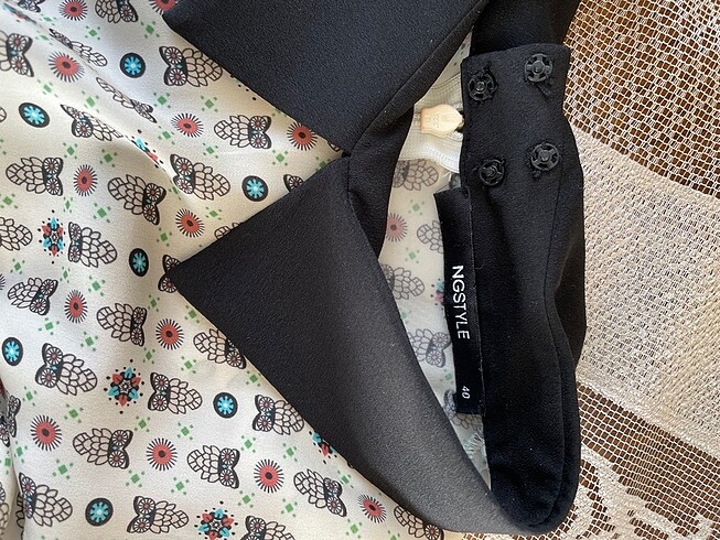 Baykuş desenli ofis günlük elbise - Görsel 4