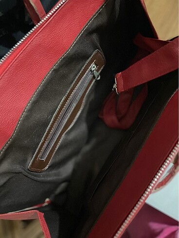 Bordo ofis evrak çantası deri - Görsel 3