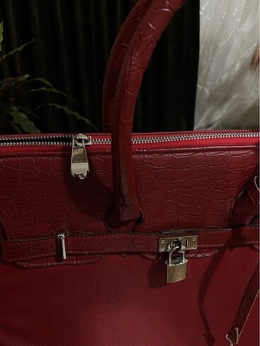 Bordo ofis evrak çantası deri - Görsel 5