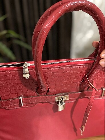 Bordo ofis evrak çantası deri - Görsel 4