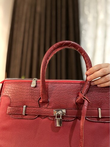 Bordo ofis evrak çantası deri - Görsel 7