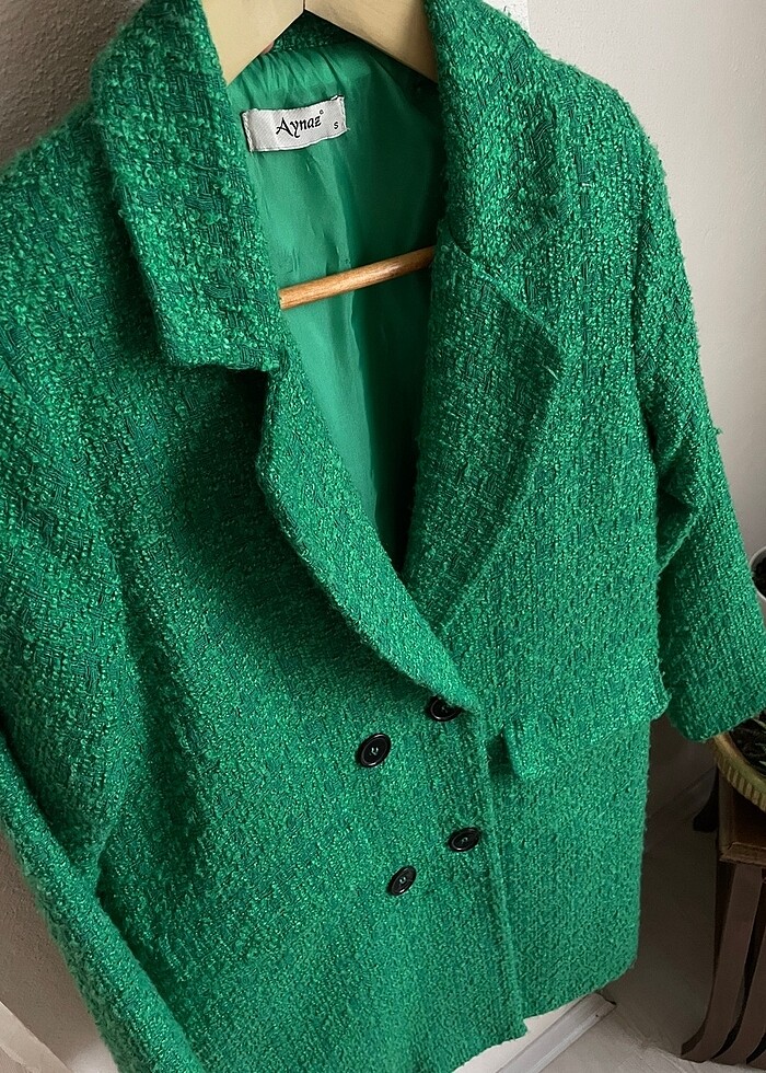 Yeşil Tüvit Ceket - Görsel 5