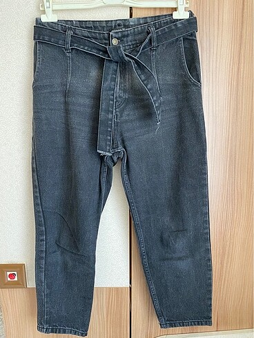 30 Beden siyah Renk Mom Jean