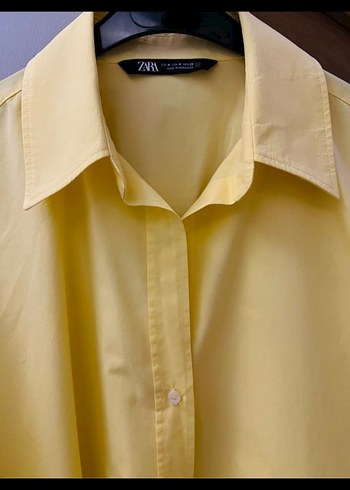 Sarı Kadın Düğmeli Gömlek - Görsel 4