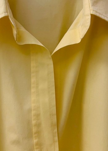 Sarı Kadın Düğmeli Gömlek - Görsel 5