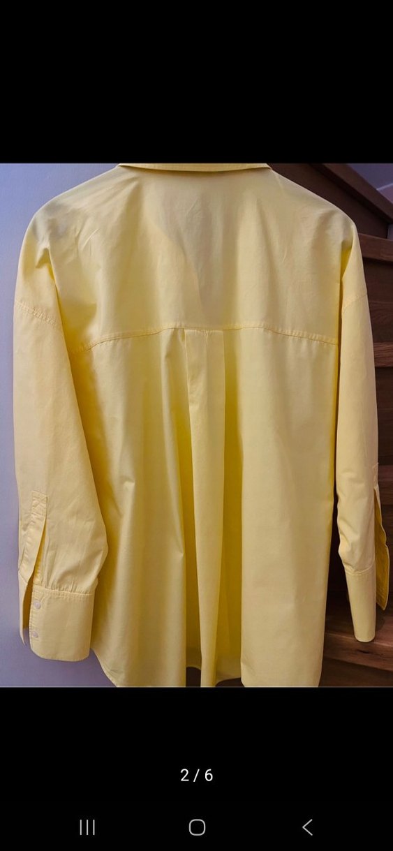 Sarı Kadın Düğmeli Gömlek - Görsel 2