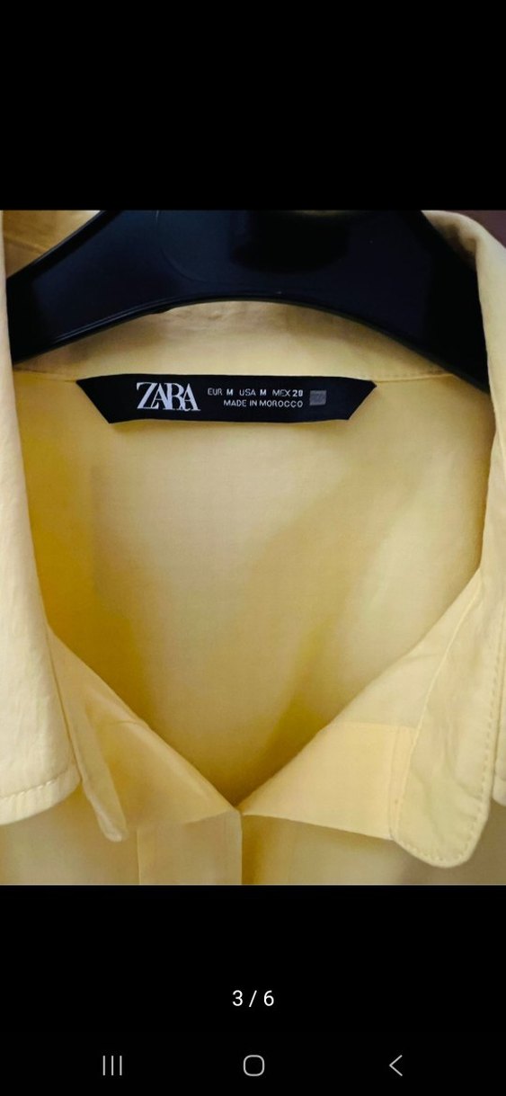 Sarı Kadın Düğmeli Gömlek - Görsel 3