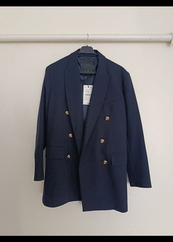 Düğmeli Uzun Kesim Kadın Blazer Ceket - Görsel 4