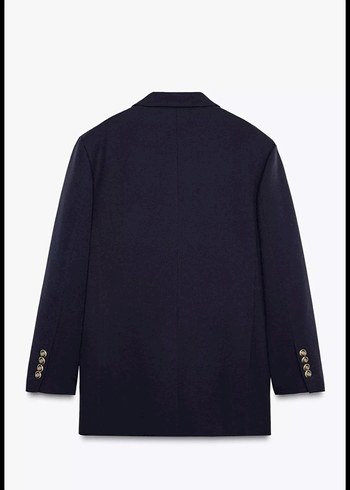 Düğmeli Uzun Kesim Kadın Blazer Ceket - Görsel 3