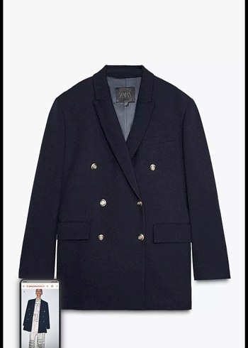 Düğmeli Uzun Kesim Kadın Blazer Ceket - Görsel 2