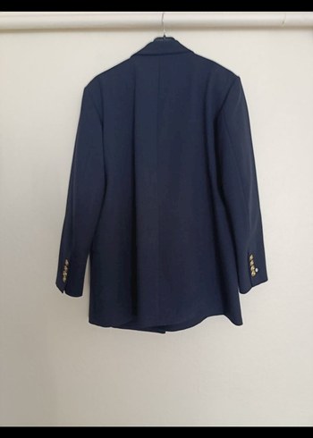 Düğmeli Uzun Kesim Kadın Blazer Ceket - Görsel 5